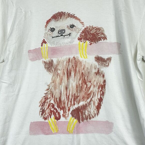 American Apparel Buttercup Sloth Costa Rica Ethical T-Shirt Top Shirt Mens Large - Picture 2 of 8